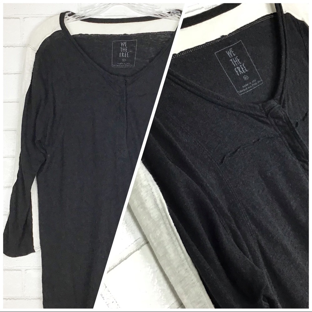 Free People Long sleeve varsity style shirt